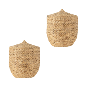 Handwoven <b>Water</b> Hyacinth Lidded Basket For Home Storage, Sustainable Wholesale <b>Water</b> Hyacinth Basket Crafts From Vietnam - Product Image 3