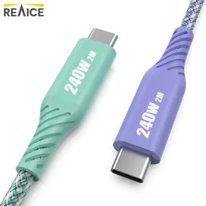 Nueva llegada 240W Tipo-C a Tipo-C 2M Cable de carga universal trenzado suave