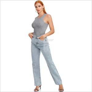 2024, camisetas sin mangas informales para mujer, blusas ajustadas de cuello alto con espalda de corredor sin mangas acanalada, camisa básica de verano superventas - Product Image 3