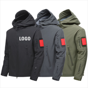 2024 nueva chaqueta Softshell elástica de invierno para hombre al por mayor logotipo personalizado chaqueta impermeable de forro polar suave - Product Image 3