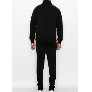 Chándal Dropshipping logotipo personalizado tamaño poliéster Unisex con capucha Atlético cremallera completa chándal entrenamiento Jogging traje - Product Image 4