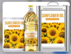 Huile de tournesol raffinée, marque privée, qualité A, 0,5 L, huile de cuisson en vrac de Floride pour usage domestique et restauration - Product Image 1