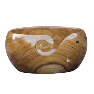 Bol de fil en bois écologique fait à la main design traditionnel personnalisable pour le tricotage - Product Image 3