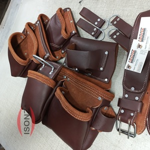 Heavy Duty Canvas and PVC Leather Belt for <b>Garden</b> Tool Pouch Nail <b>Bag</b> Portable Carpenter <b>Bag</b> With OEM Customization - Product Image 3