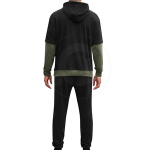 Ensemble de survêtement brodé de style moderne, coupe confortable, mélange de coton, tenue sportive, matériau de qualité supérieure - Product Image 2