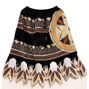 กระโปรงโพลีนีเซียนทำมือลายดอกไม้สไตล์นักเรียนใหม่ล่าสุดผ้าคอตตอน100% เอวชายหาดฮาวายธรรมชาติ - Product Image 1