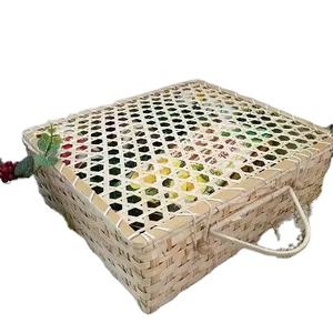 CADEAU DE RANGEMENT PANIER EN BAMBOU BOÎTE CADEAU EN BAMBOU AVEC COUVERCLE BOÎTE CADEAU DURABLE EN BAMBOU DU VIETNAM - Product Image 5