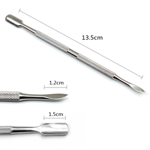 Rainbow coloured <b>Nail</b> <b>Polish</b> <b>Remover</b> Beauty Equipment's Cuticle Tools Stainless Steel <b>Nail</b> Cuticle Pusher Silver <b>Nail</b> Pro Pusher - Product Image 1