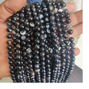 Cuentas de ágata redondas hechas a medida hechas de piedra de ágata natural adecuadas para diseñadores de joyas y tiendas de cuentas para reventa - Product Image 5