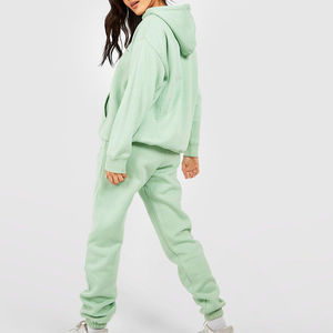 2025-26 Traje de jogging de color personalizado para mujer Conjunto de chándal de algodón 100% Chándal de mujer hecho en fábrica de alta calidad en Nuevo diseño - Product Image 4