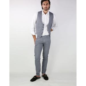 EMIR Chaleco Reversible Ligero a Prueba de Viento Impermeable Algodón Doble Botonadura Estilo Otoño Lona Poliéster Tejido Gris - Product Image 3