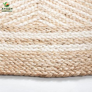 Alfombras redondas sala de estar pequeño beige hecho de Yute natural trenzado a mano alfombras personalizadas para sala de estar - Product Image 5