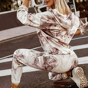 Jogging Pants Tie Dye Fashion 2024 Streetwear Pink Joggers Women's Drawstring Sweatpants Sports Wear - Product Image 1