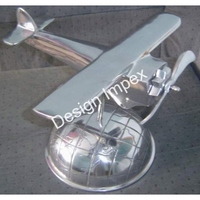 Modèle réduit d'avion avec Globe Présentoir Modèles d'avion en métal nickelé Avion décoratif Prix Offre Spéciale
