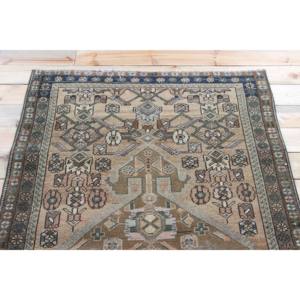 Alfombra de 4.2x6.6 pies, Alfombra Turca Vintage, Alfombra Geométrica Marrón Verde - Product Image 4