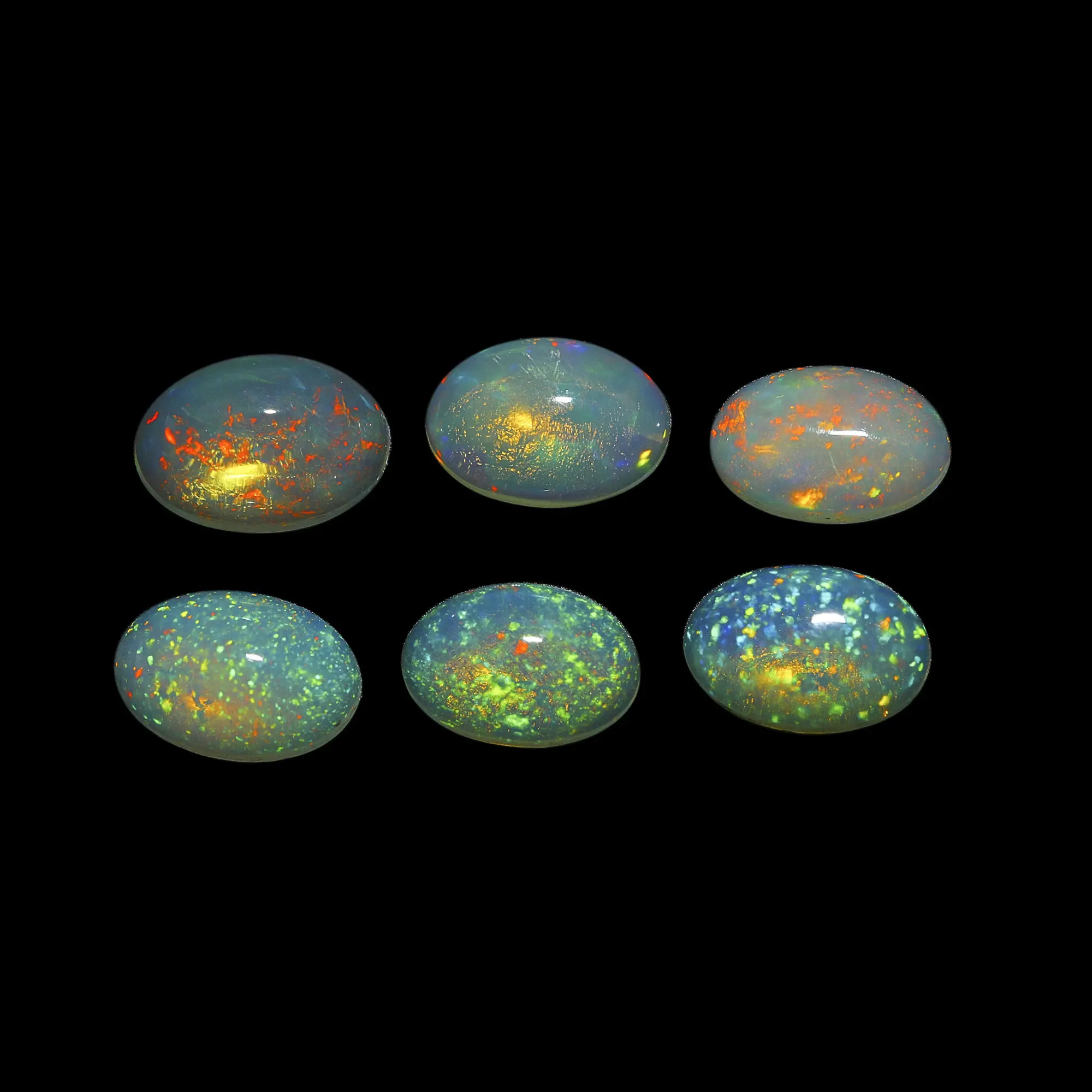 Pierre ovale opale éthiopienne naturelle 5x3mm, Cabochon multi-feu de bonne qualité, pierre précieuse en vrac pour la fabrication de bijoux