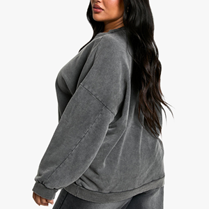 OEM/ODM Sudadera con capucha para mujer hecha a medida Ropa informal Vendedor superior para el estilo de lavado ácido de invierno - Product Image 2