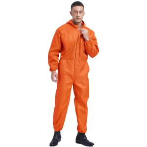 Uniforme mecánico unisex Overoles de algodón para hombres con bolsillos grandes Mono con capucha a prueba de polvo Peto para trabajadores del taller - Product Image 2