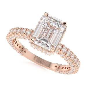 1.50CT Anillo de corte esmeralda, anillo de compromiso de diamante incoloro, anillo de compromiso solitario, anillo de promesa - Product Image 4