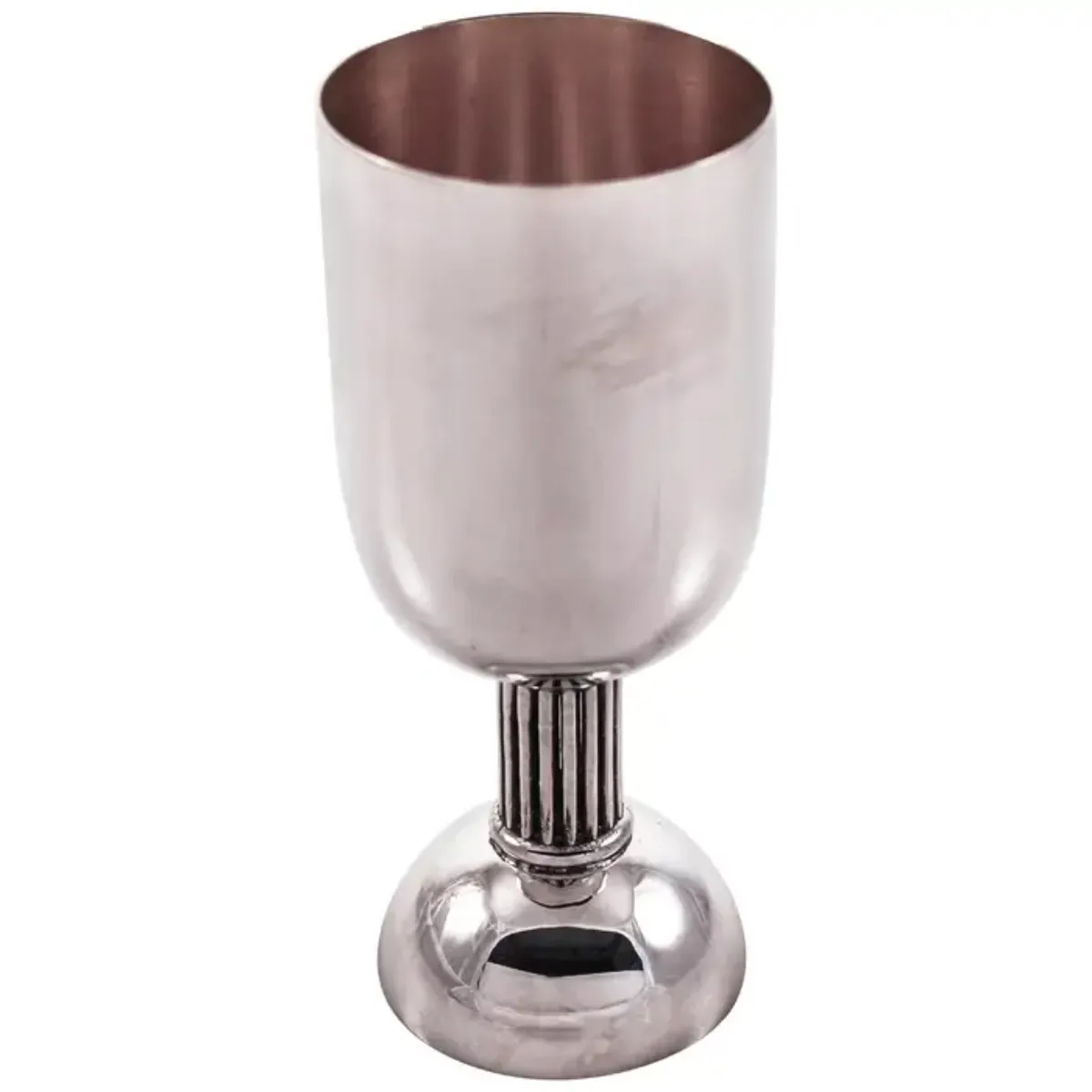Large Size Silver Color Wine Drinking Goblet Wholesale Manufacturer Antique Style Handmade Metal Wine Champagne Glass Supplies