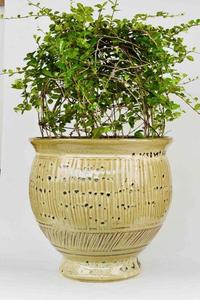 Maceta rectangular grande moderna de fibra de vidrio para decoración interior y exterior - Product Image 5