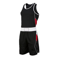 Uniforme de Boxeo Más Vendido en Oferta, 100% Poliéster, Secado Rápido, Transpirable, Talla Personalizada, Logotipo Personalizado, Uniforme Deportivo de Boxeo
