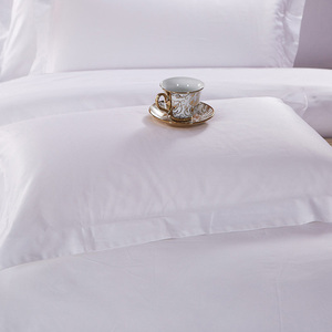 Ensemble de literie d'hôtel de qualité satin en vrac vente en gros King Size 100% coton couverture de drap de lit blanc qualité satin imprimé soie de bambou - Product Image 4