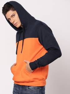 Dernier style de sweat-shirts pour hommes, automne, bicolore, 100% coton, coupe classique, poches kangourou, broderie, écologique, anti-froissement, long - Product Image 3
