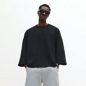 Nouveau style 2026 Sweat-shirts pour hommes surdimensionnés Épaules tombantes Sweat-shirts pour hommes de haute qualité et lourds Sweat-shirts à col rond pour hommes - Product Image 4