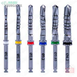 Kit de taladro cónico para implantes dentales con tapón Manual de acero inoxidable Certificado CE Grado A + - Product Image 3