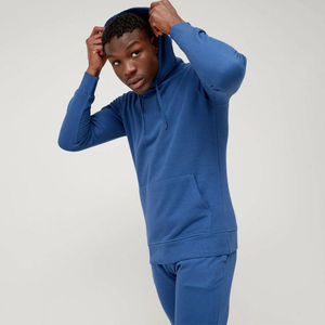 Ensemble de survêtement pour homme en taille plus, couleur unie, avec une sensation de tissu doux pour un usage quotidien décontracté, confort à la maison et vêtements d'extérieur - Product Image 3