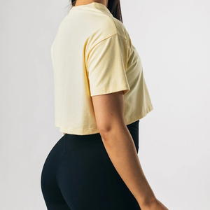 Camiseta Vintage ajustada básica con diamantes de imitación personalizados para mujer, camisetas de algodón con cuello en V y estampado de pantalla DTG para mujer, Patchwork - Product Image 2