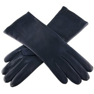 Guantes de invierno con forro polar para hombre, guantes cálidos de piel de oveja, color negro, para exteriores, pantalla táctil - Product Image 1