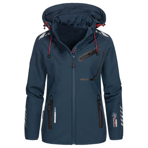 Veste Softshell pour homme, imprimé à carreaux, col montant, fermeture éclair, toile, taille plus, légère, imperméable, coupe-vent, respirante, pour l'extérieur - Product Image 2