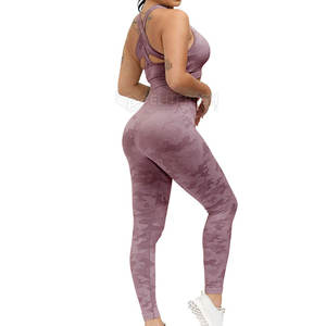 Conjunto de yoga deportivo para mujer a la moda Ropa de gimnasio más vendida en línea con precio razonable Logotipo de talla grande en la cintura Entrenamientos para niñas - Product Image 4