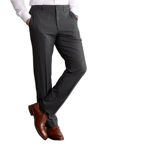 Pantalons décontractés de haute qualité pour hommes, coupe ajustée, pantalons habillés à l'avant, pantalons habillés confortables et personnalisés de style vente en gros - Product Image 6