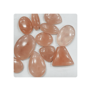 อัญมณีควอตซ์สีชมพูธรรมชาติทรงหลังเบี้ยฟรีฟอร์มเครื่องประดับระดับพรีเมี่ยมทำเป็นรูปทรงผสมขายส่ง - Product Image 5