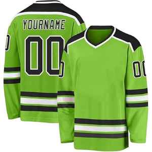 Premium Personnalisé Unisexe Hockey Sur Glace Uniforme Maillots Hommes Équipe Tops Polyester Sublimation Impression Jeu Pratique Chemise ODM En Gros - Product Image 3