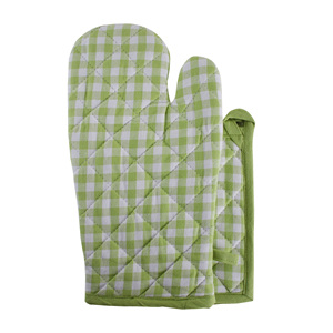 100% Cotton <b>Oven</b> Mitts with Silicone Strip Green Pot Holders for Cooking Microwave Baking Home Food Protection for Restaurants - Product Image 5