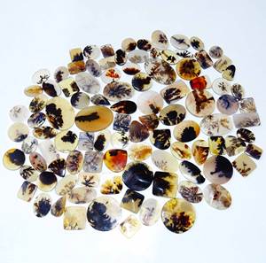 Shazar หินโมรา dendritic อัญมณีหลวม Cabochon อัญมณีหลวมขายส่งพลอยธรรมชาติใช้ทำเครื่องประดับ - Product Image 1