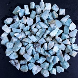 Pierre brute de larimar bleue Dhorgems, pierre précieuse brute, minéraux bruts, pierres précieuses en vrac, évaluées par un tiers pour la fabrication de bijoux faits à la main - Product Image 3