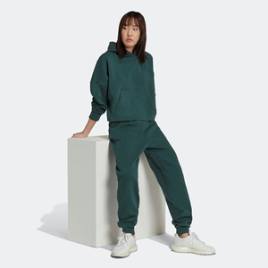 Femmes vert foncé pull à capuche uni surdimensionné sweat à capuche décontracté Streetwear confortable personnalisé polaire sweats à capuche - Product Image 3