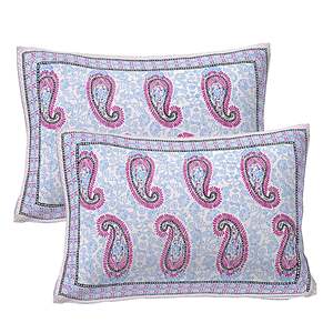 Juego de Sábanas de Algodón con Estampado Paisley Lavanda para Cama Doble, 2 Fundas de Almohada, 3 Piezas, Función de Masaje, Sábanas Planas para el Hogar (ADB1452) - Product Image 3