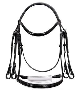 Brides de cheval de course personnalisées de haute qualité licous en cuir véritable rembourrés souples dans le style de selle occidentale - Product Image 1