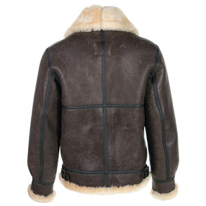 Chaqueta de Invierno Personalizada para Hombre, Elegante, Cortavientos, Transpirable, con Ribete de Piel de Oveja de Alta Calidad, Tela de Lona, Nueva Llegada - Product Image 3
