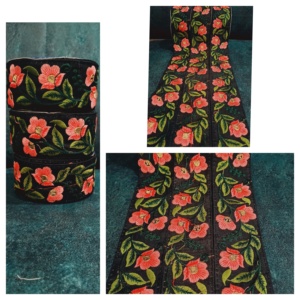 ลูกไม้ปักลายดอกไม้สีสันสดใสสวยงามมีลวดลายละเอียดเหมาะสำหรับแฟชั่นกูตูร์ชุดเจ้าสาวงานหัตถกรรม DIY - Product Image 1