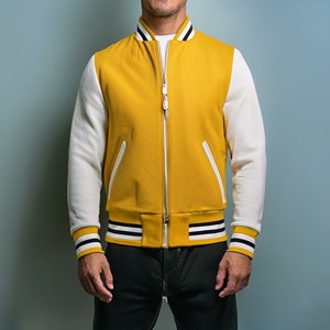 Hot Sale Men's Bonded Letter Pattern Slim Fit Varsity <b>Jacket</b>-Waterproof Windproof <b>Fleece</b> <b>Thickness</b> - Product Image 2