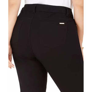 Pantaloni a Vita Alta da Donna Michael Kors, Taglia Grande, Modello Pencil, Neri, Taglia 18W - Product Image 3