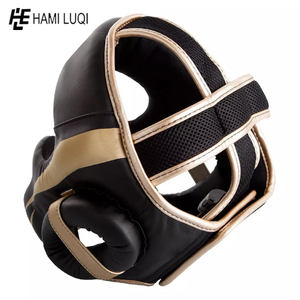 Vente en gros personnalisé Coaching Sparring Training Sécurité Muay Thai Protège-tête en cuir de vachette de qualité supérieure - Product Image 3