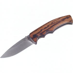 Vente en gros de commandes en vrac personnalisées OEM ODM service en acier inoxydable couteau pliant d'extérieur manche en bois couteau de poche dur et tranchant - Product Image 1